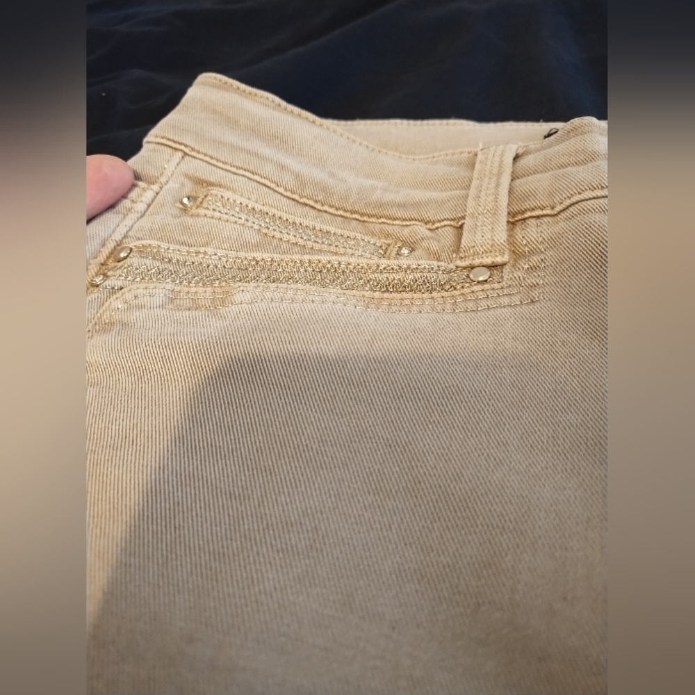 White House Black Market Skinny Leg Khaki Pants Size 0 Regular Zip Ankle - Picture 14 of 15